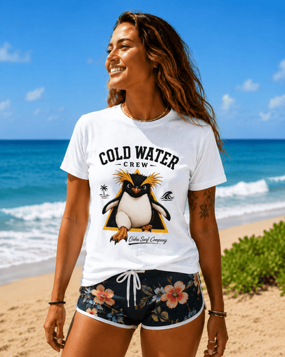 Fiordland Crested Penguin Cold Water Crew Shirt – O’ahu Surf Company Tropical Expedition Tee - O'ahu Surf Company