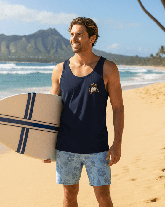 Fiordland Crested Penguin Cold Water Crew Surf Men's Tank Top - O'ahu Surf Company