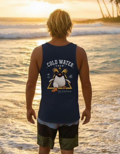 Fiordland Crested Penguin Cold Water Crew Surf Men's Tank Top - O'ahu Surf Company