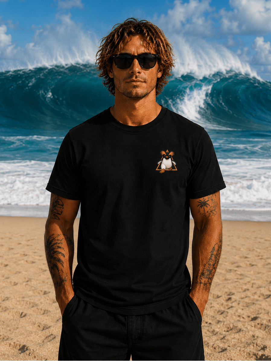 Fiordland Crested Penguin Cold Water Crew Surf Shirt – O’ahu Surf Company Tropical Expedition Tee - O'ahu Surf Company