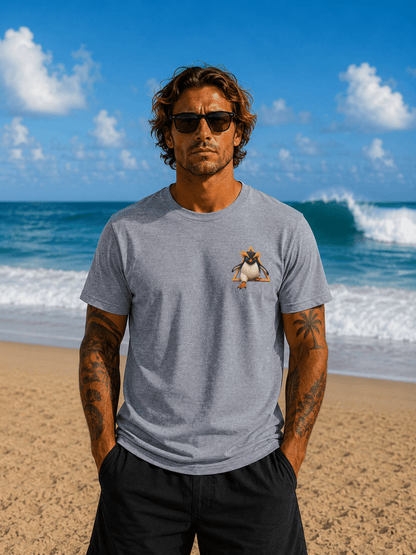 Fiordland Crested Penguin Cold Water Crew Surf Shirt – O’ahu Surf Company Tropical Expedition Tee - O'ahu Surf Company