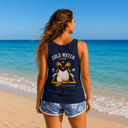 Fiordland Crested Penguin Cold Water Crew Surf Unisex Tank Top - O'ahu Surf Company