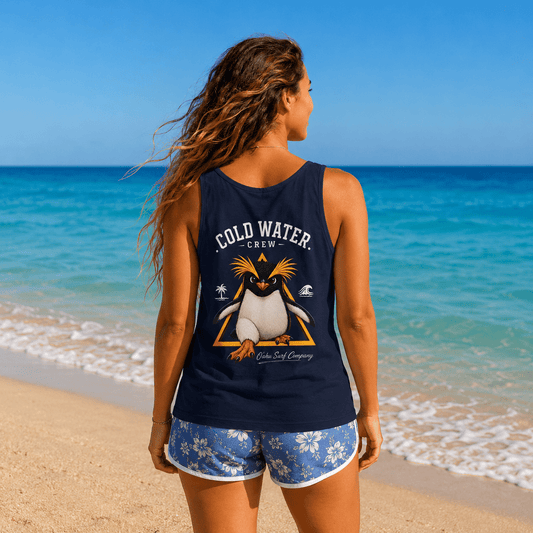 Fiordland Crested Penguin Cold Water Crew Surf Unisex Tank Top - O'ahu Surf Company