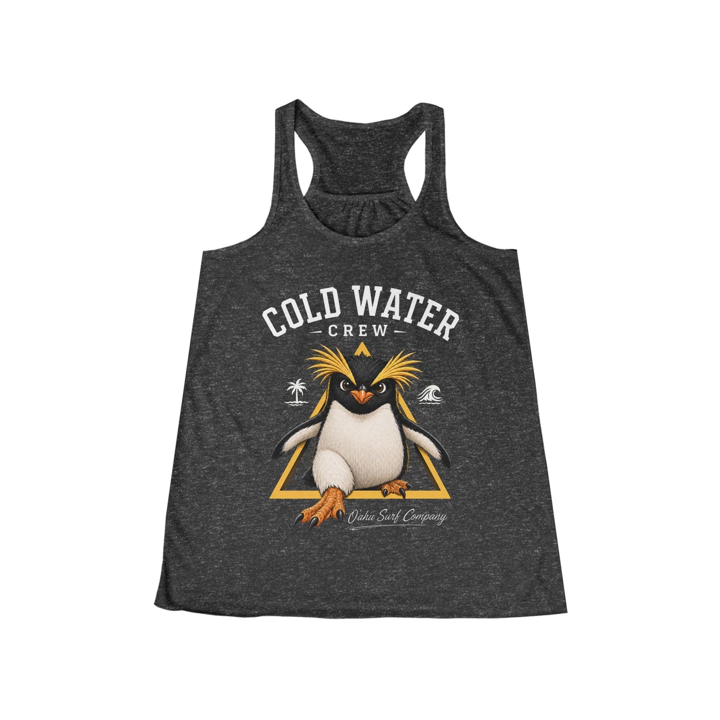 Fiordland Crested Penguin Cold Water Crew Tank Top – Tropical Expedition Flowy Racerback Hawaiian Style - O'ahu Surf Company