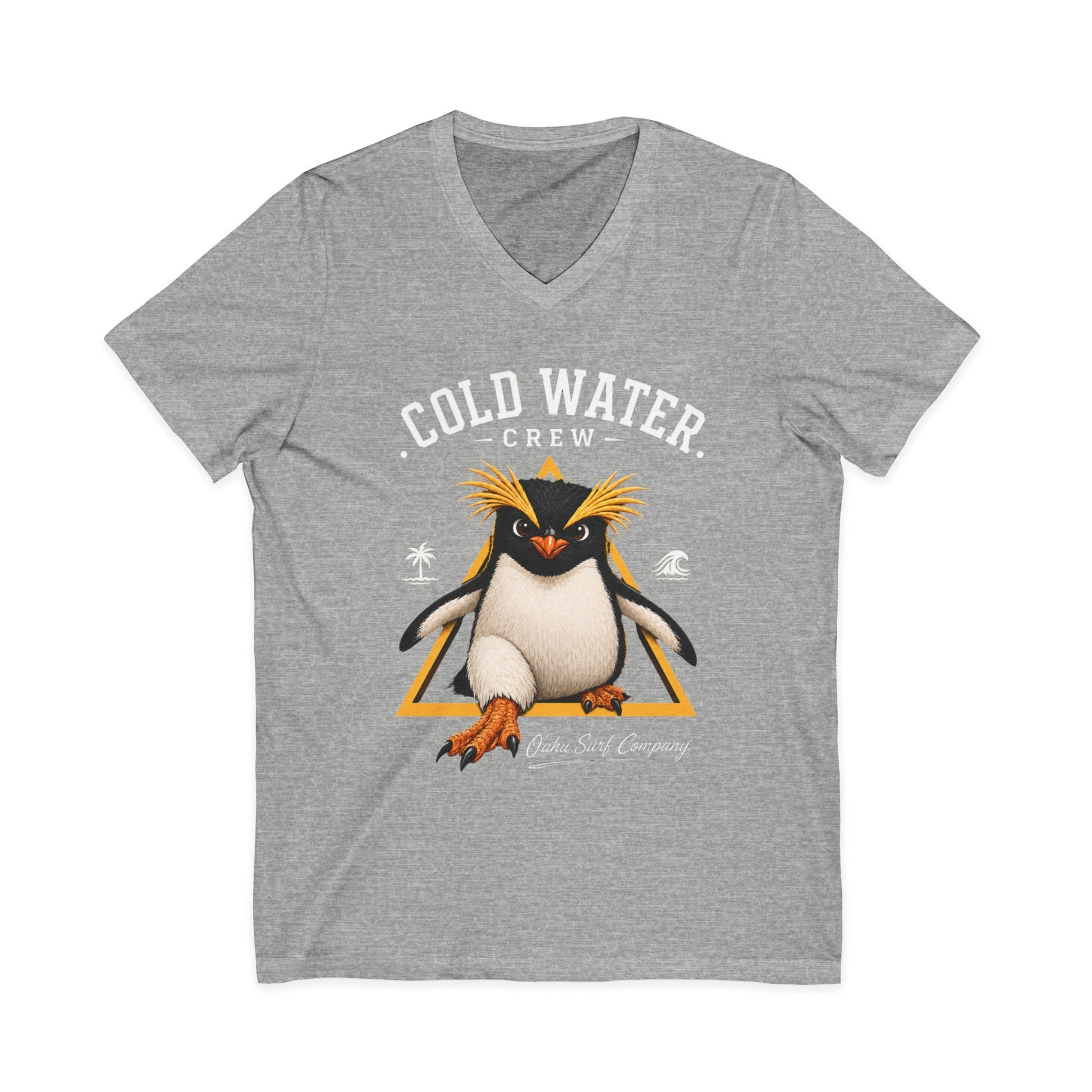 Fiordland Crested Penguin Cold Water Crew V - Neck Shirt – O’ahu Surf Company Tropical Expedition Tee - O'ahu Surf Company