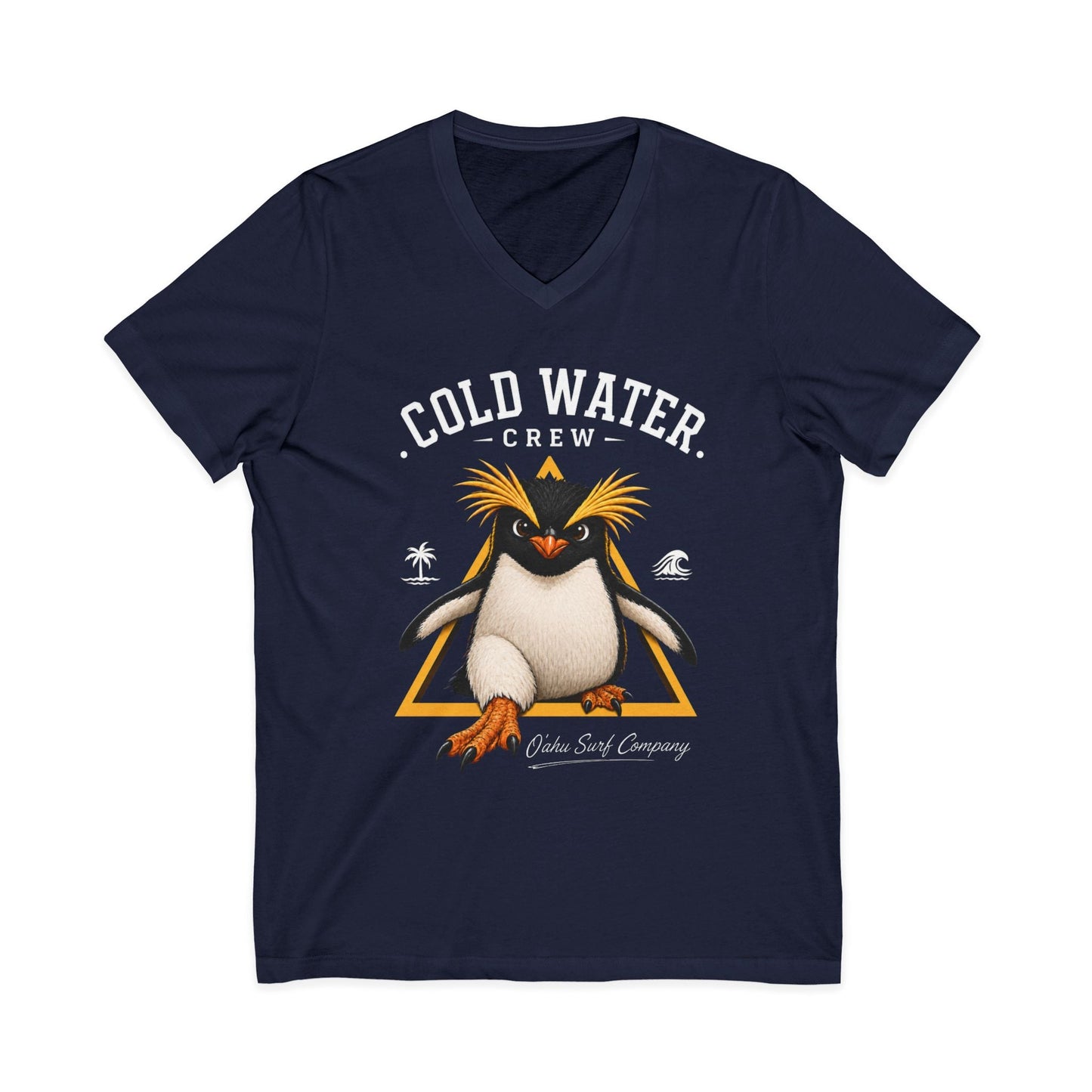 Fiordland Crested Penguin Cold Water Crew V - Neck Shirt – O’ahu Surf Company Tropical Expedition Tee - O'ahu Surf Company