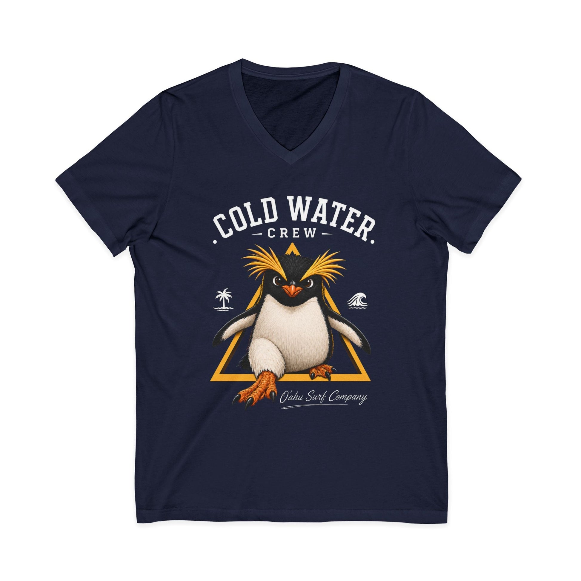 Fiordland Crested Penguin Cold Water Crew V - Neck Shirt – O’ahu Surf Company Tropical Expedition Tee - O'ahu Surf Company