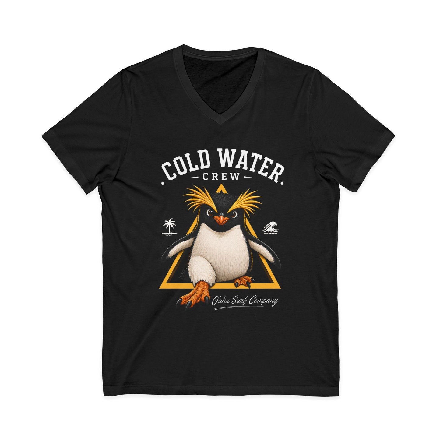 Fiordland Crested Penguin Cold Water Crew V - Neck Shirt – O’ahu Surf Company Tropical Expedition Tee - O'ahu Surf Company