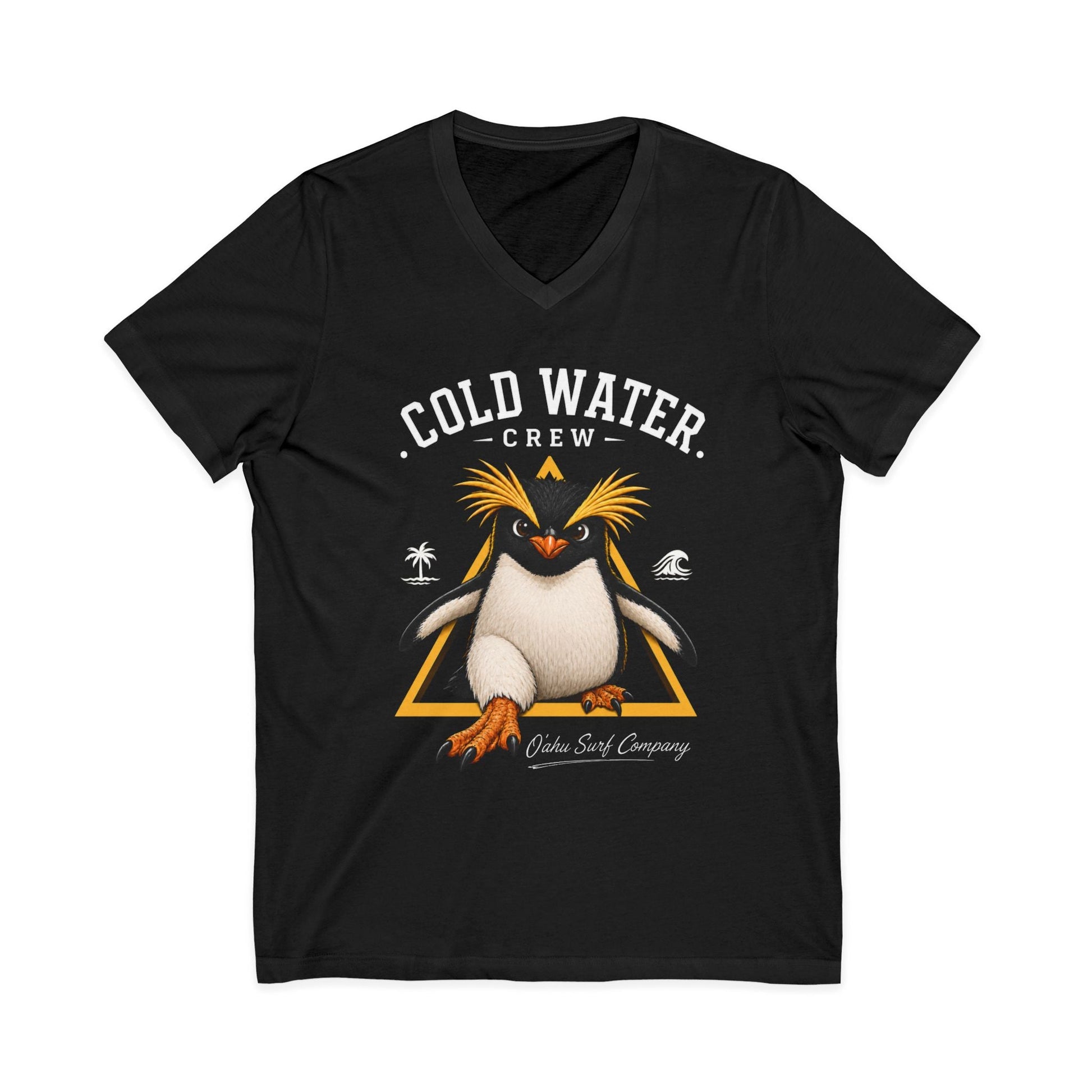 Fiordland Crested Penguin Cold Water Crew V - Neck Shirt – O’ahu Surf Company Tropical Expedition Tee - O'ahu Surf Company