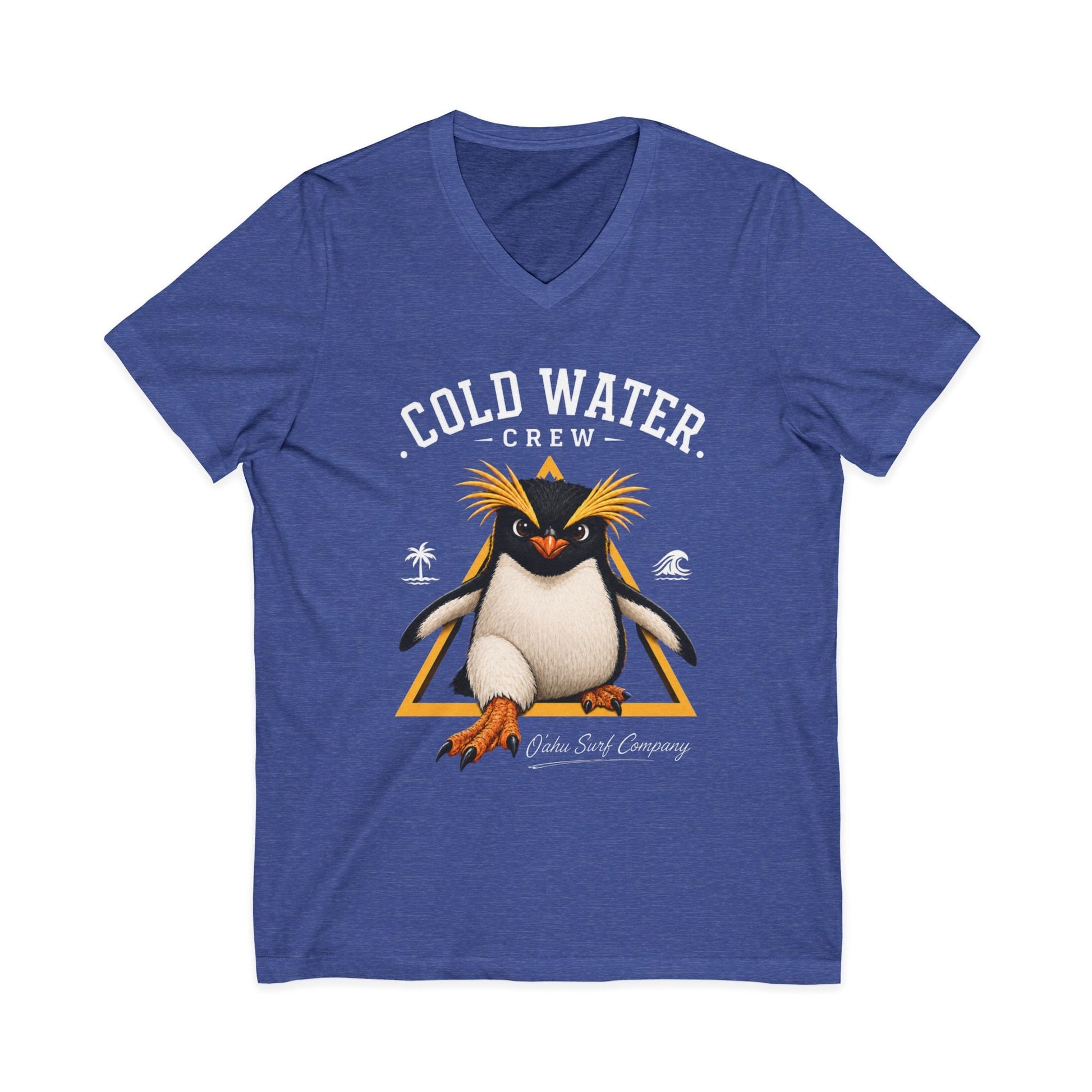 Fiordland Crested Penguin Cold Water Crew V - Neck Shirt – O’ahu Surf Company Tropical Expedition Tee - O'ahu Surf Company