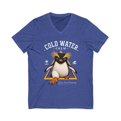 Fiordland Crested Penguin Cold Water Crew V - Neck Shirt – O’ahu Surf Company Tropical Expedition Tee - O'ahu Surf Company
