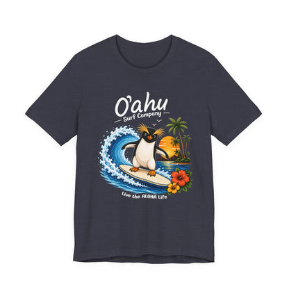 Fiordland Crested Penguin Surfing Shirt – O’ahu Surf Company Tropical Expedition Tee - O'ahu Surf Company