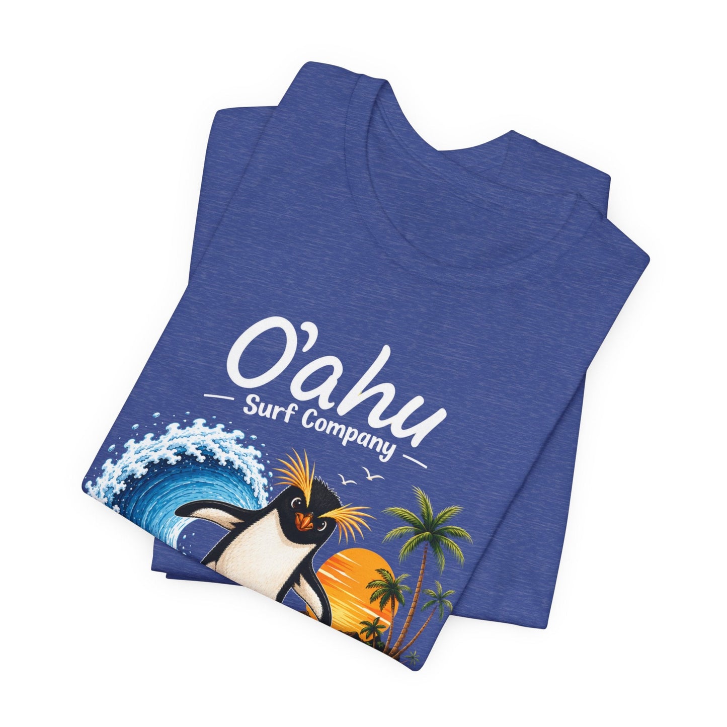 Fiordland Crested Penguin Surfing Shirt – O’ahu Surf Company Tropical Expedition Tee - O'ahu Surf Company