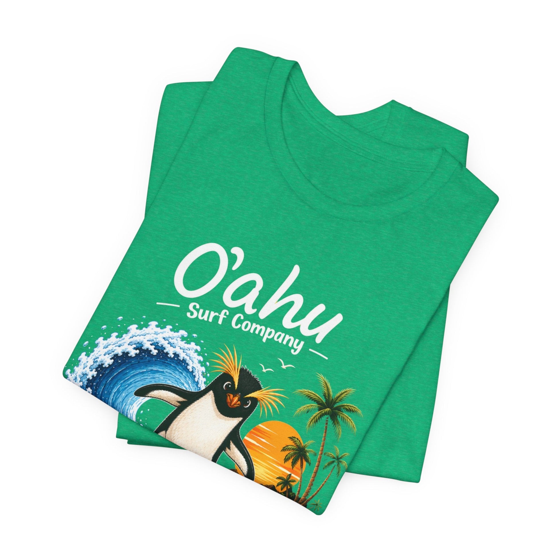 Fiordland Crested Penguin Surfing Shirt – O’ahu Surf Company Tropical Expedition Tee - O'ahu Surf Company