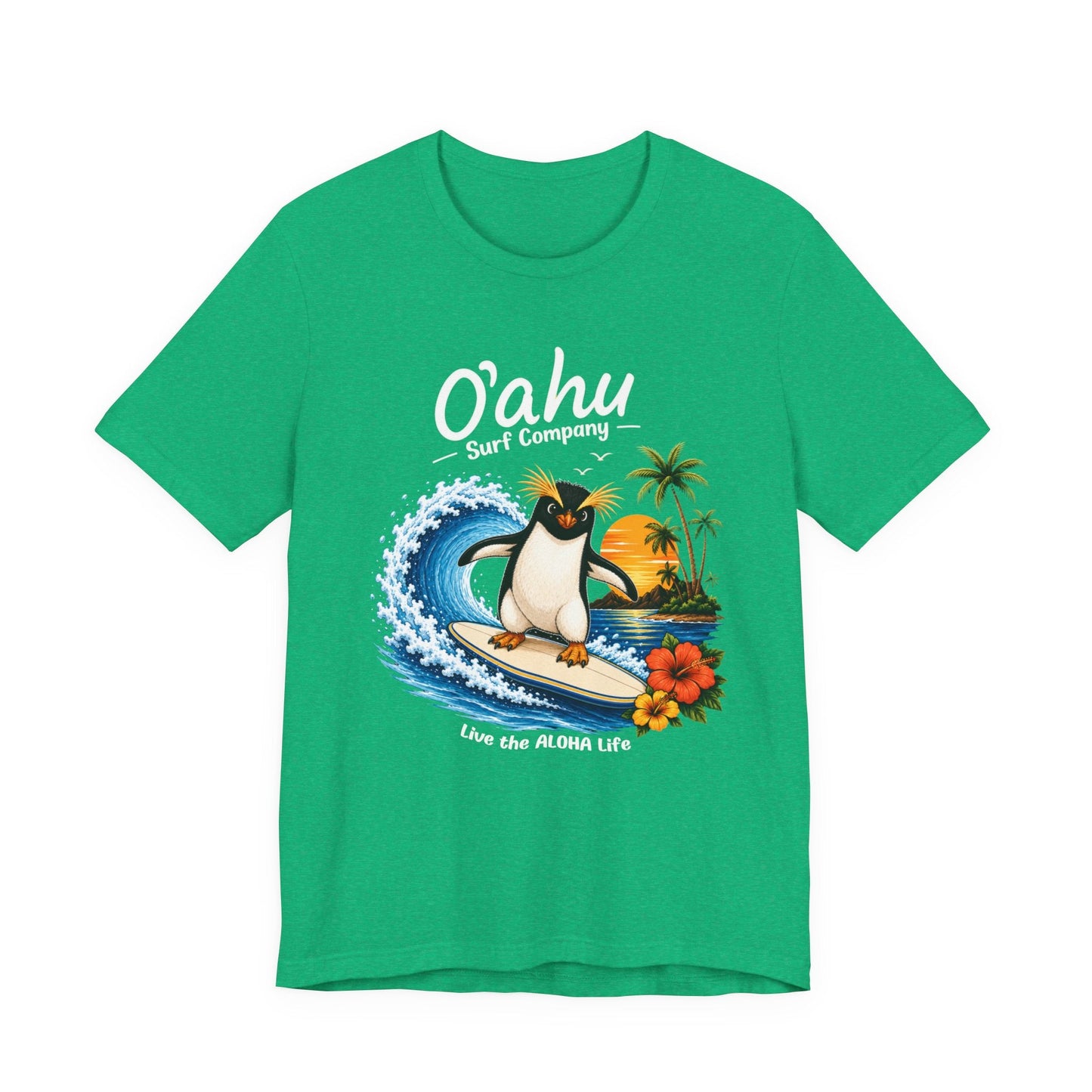 Fiordland Crested Penguin Surfing Shirt – O’ahu Surf Company Tropical Expedition Tee - O'ahu Surf Company