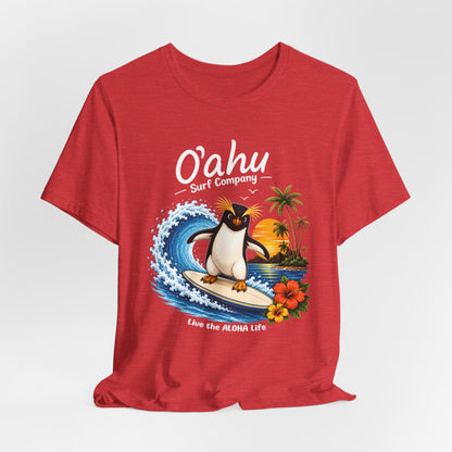 Fiordland Crested Penguin Surfing Shirt – O’ahu Surf Company Tropical Expedition Tee - O'ahu Surf Company
