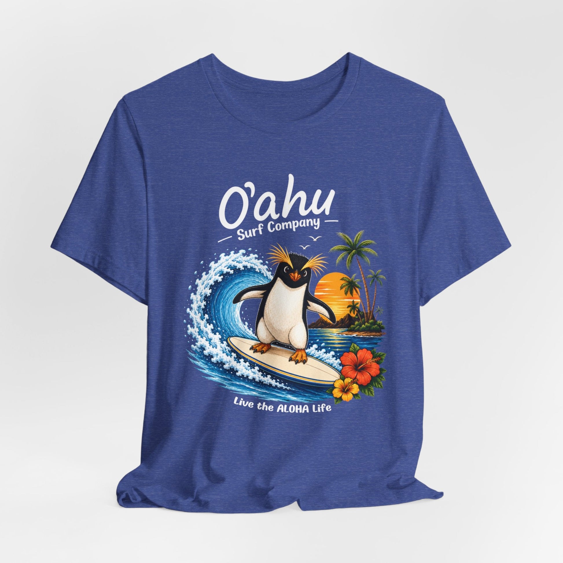 Fiordland Crested Penguin Surfing Shirt – O’ahu Surf Company Tropical Expedition Tee - O'ahu Surf Company