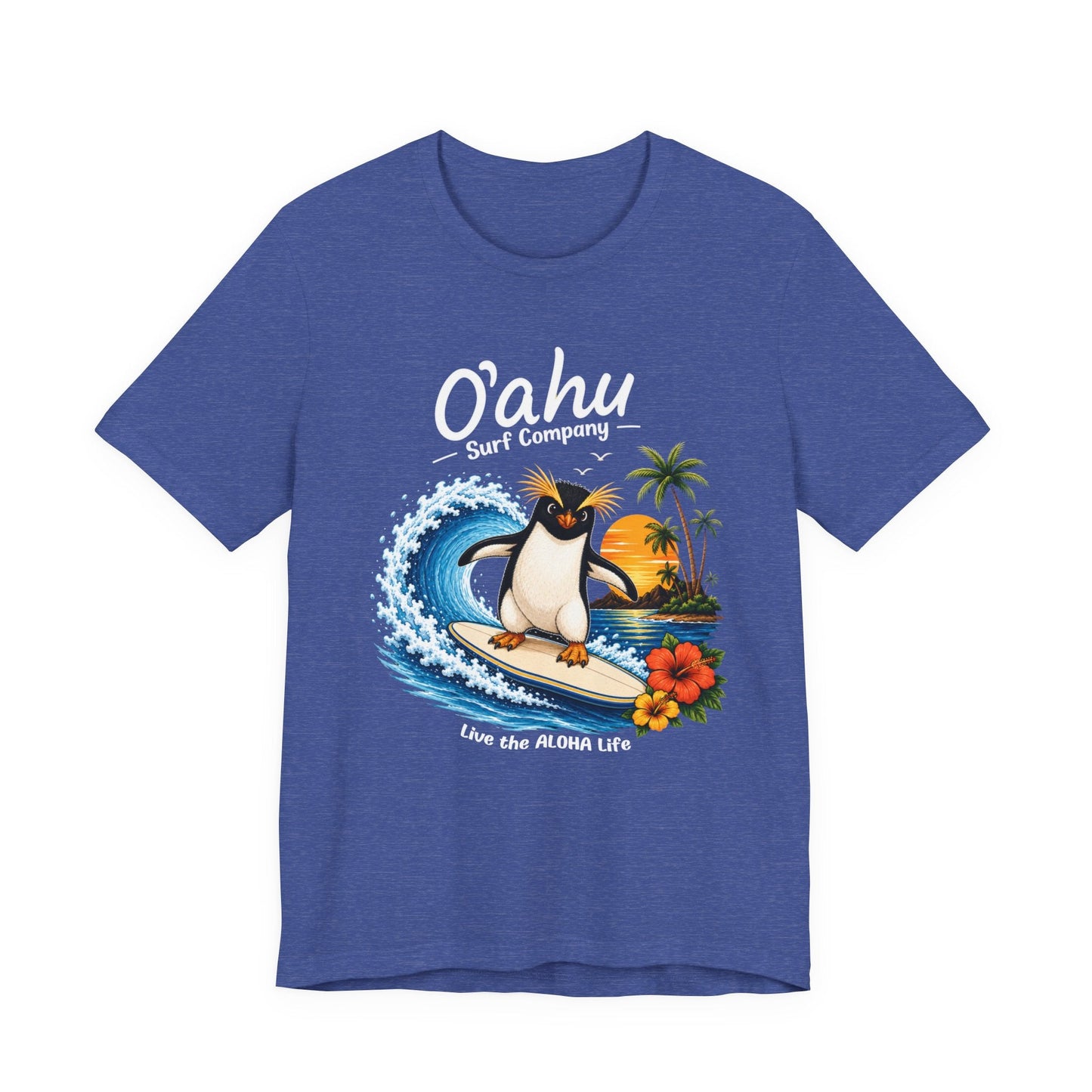 Fiordland Crested Penguin Surfing Shirt – O’ahu Surf Company Tropical Expedition Tee - O'ahu Surf Company