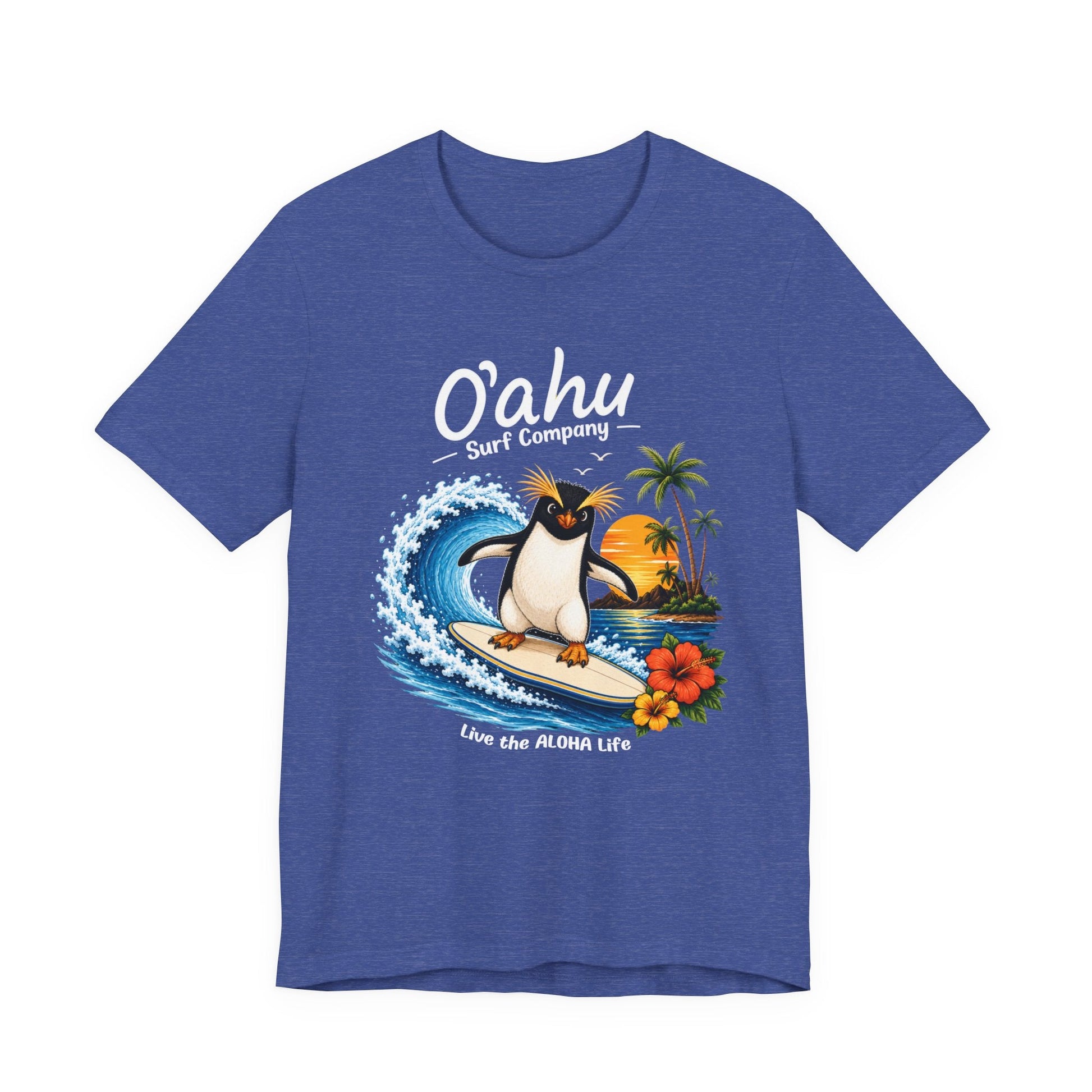 Fiordland Crested Penguin Surfing Shirt – O’ahu Surf Company Tropical Expedition Tee - O'ahu Surf Company