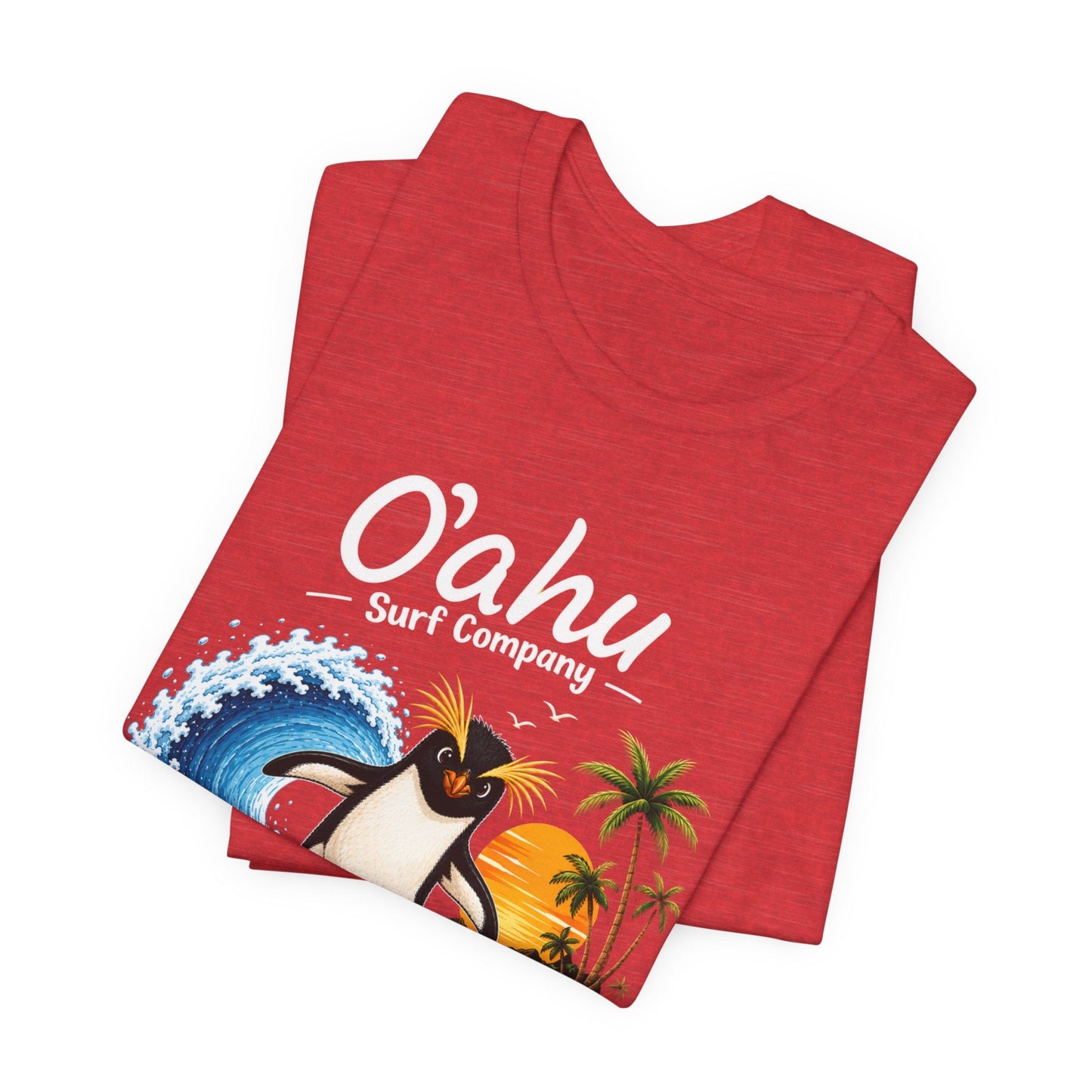 Fiordland Crested Penguin Surfing Shirt – O’ahu Surf Company Tropical Expedition Tee - O'ahu Surf Company