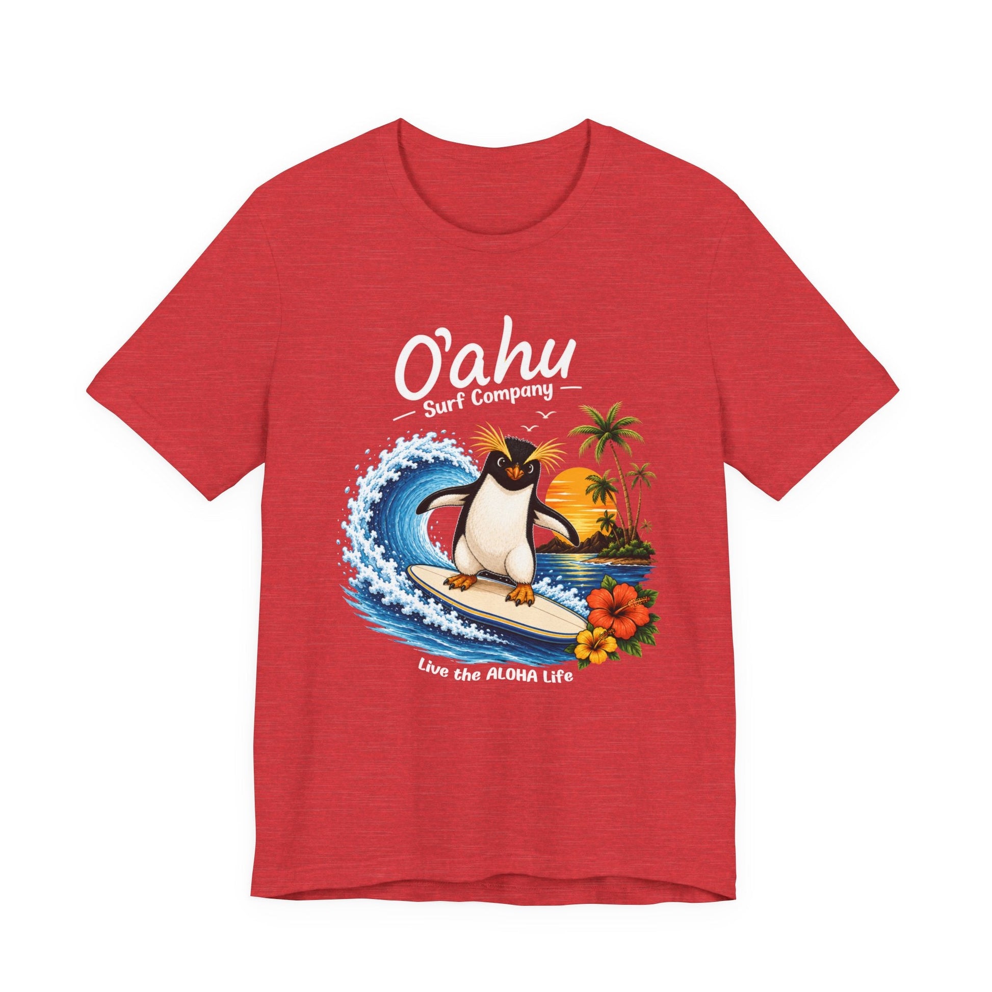 Fiordland Crested Penguin Surfing Shirt – O’ahu Surf Company Tropical Expedition Tee - O'ahu Surf Company