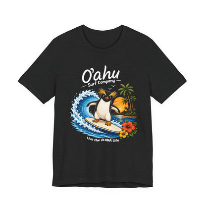 Fiordland Crested Penguin Surfing Shirt – O’ahu Surf Company Tropical Expedition Tee - O'ahu Surf Company