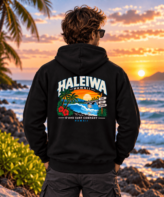 Haleiwa Hawaii North Shore Surf Hoodie - O'ahu Surf Company