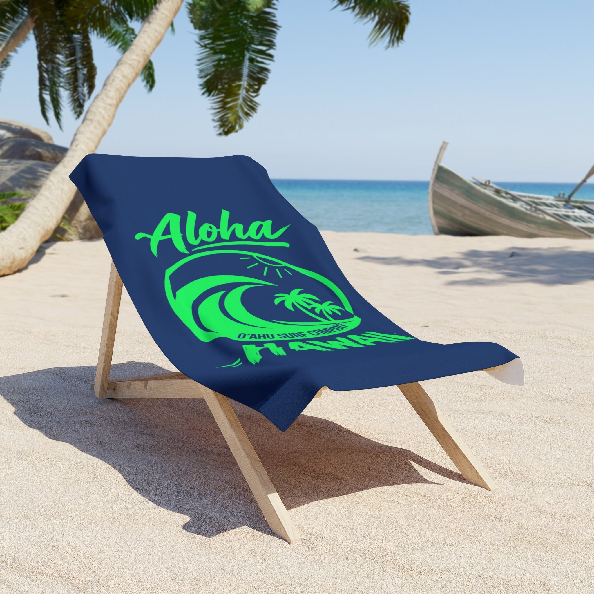 Hawaii Aloha Ocean Wave Beach Towel | O'ahu Surf Company
