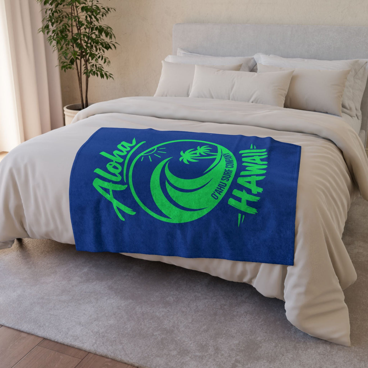 Hawaii Aloha Ocean Wave Throw Blanket - O'ahu Surf Company