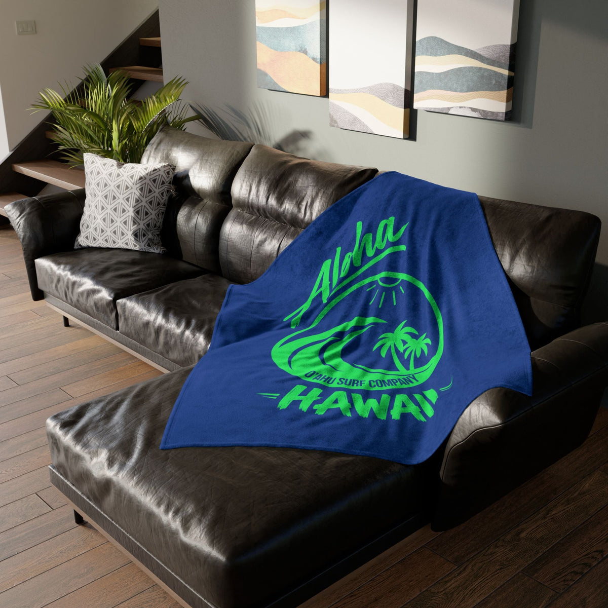 Hawaii Aloha Ocean Wave Throw Blanket - O'ahu Surf Company