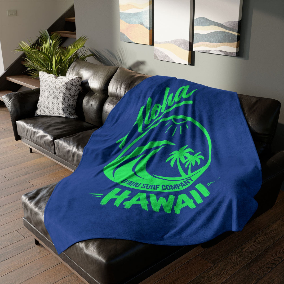 Hawaii Aloha Ocean Wave Throw Blanket - O'ahu Surf Company