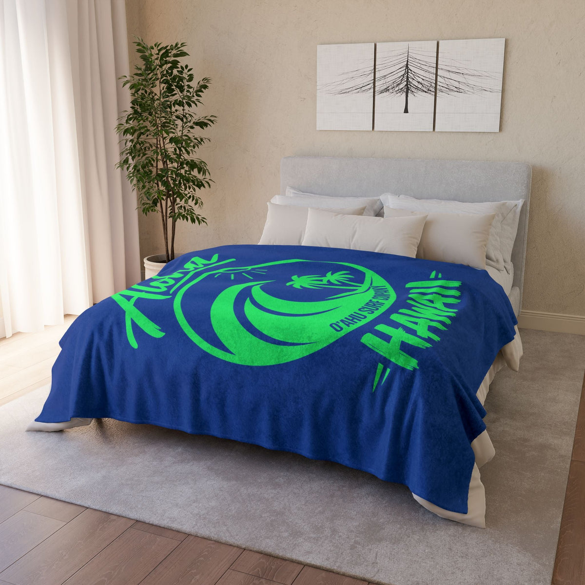 Hawaii Aloha Ocean Wave Throw Blanket - O'ahu Surf Company
