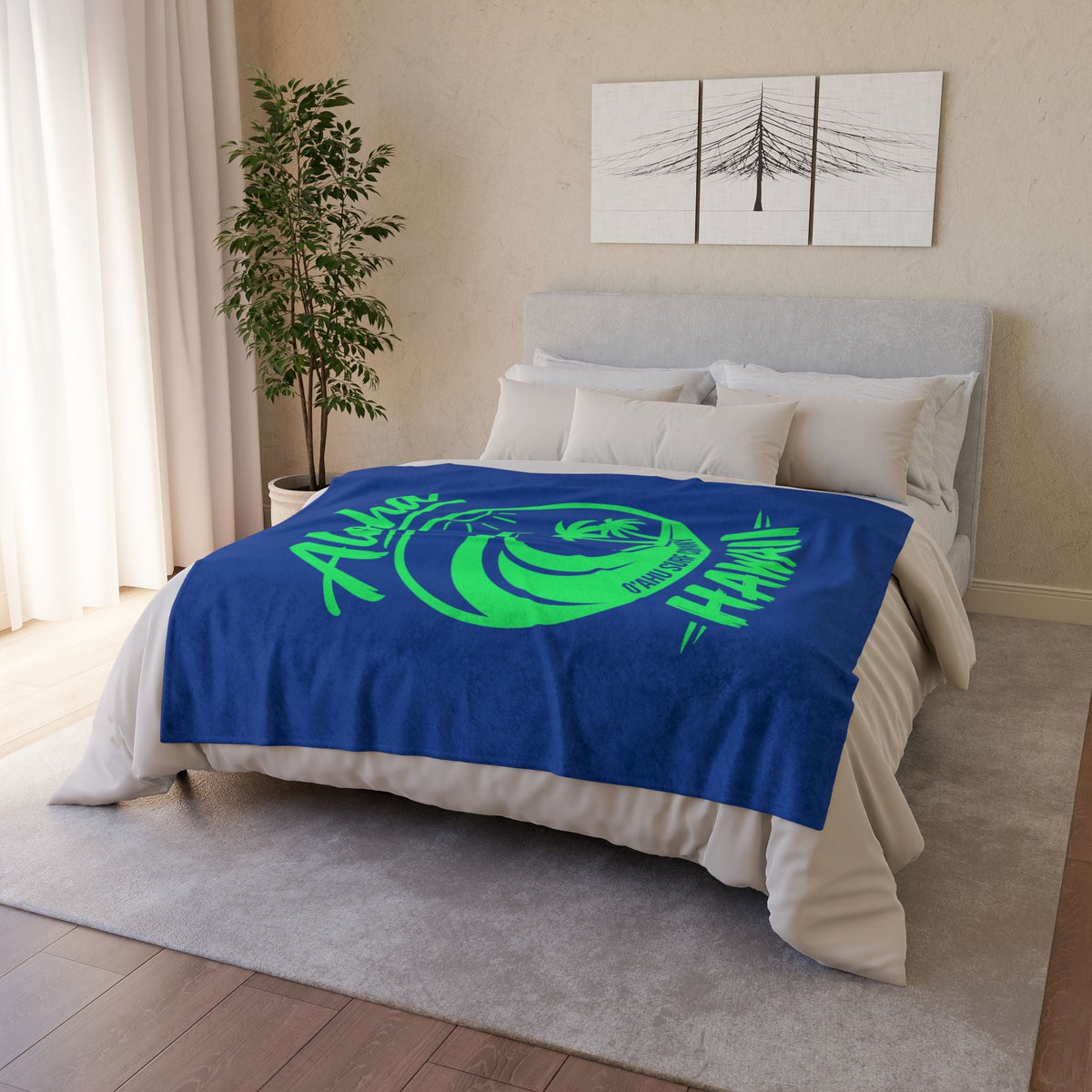 Hawaii Aloha Ocean Wave Throw Blanket - O'ahu Surf Company