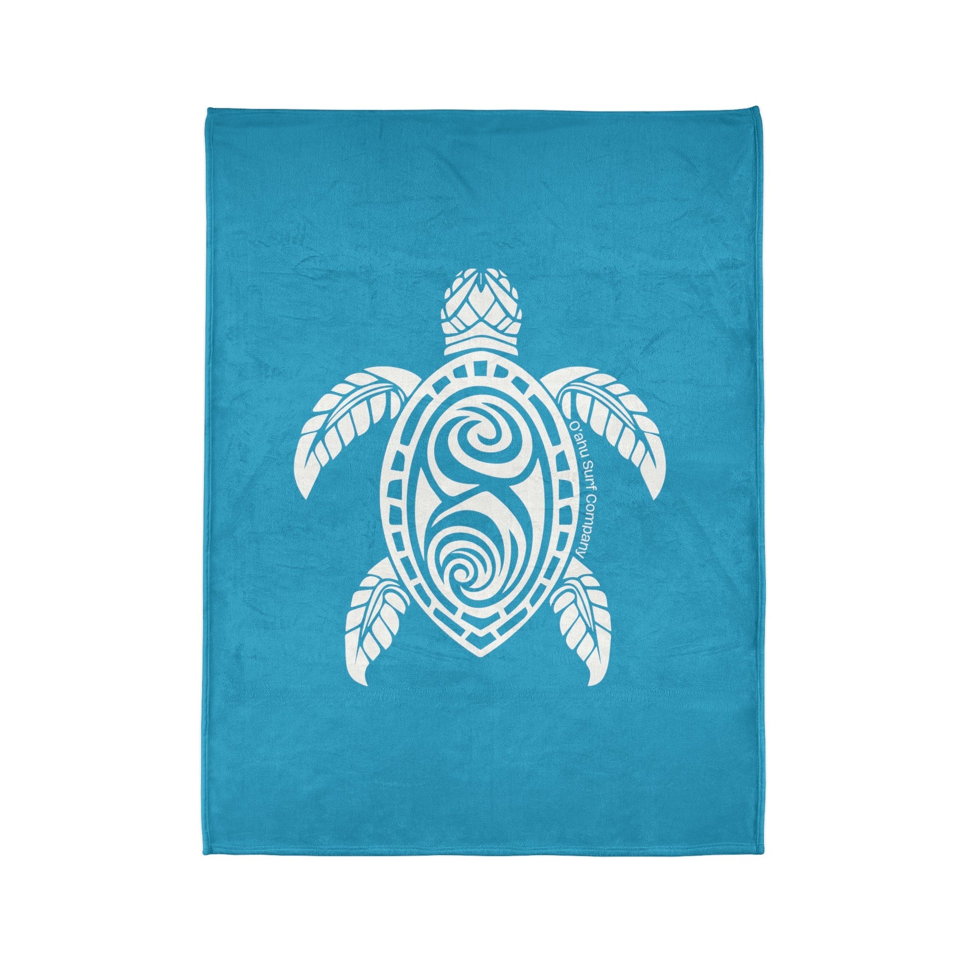 Hawaii Honu Green Sea Turtle Throw Blanket - Turquoise - O'ahu Surf Company