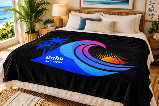 Hawaii Island Wave Throw Blanket - O'ahu Surf Company