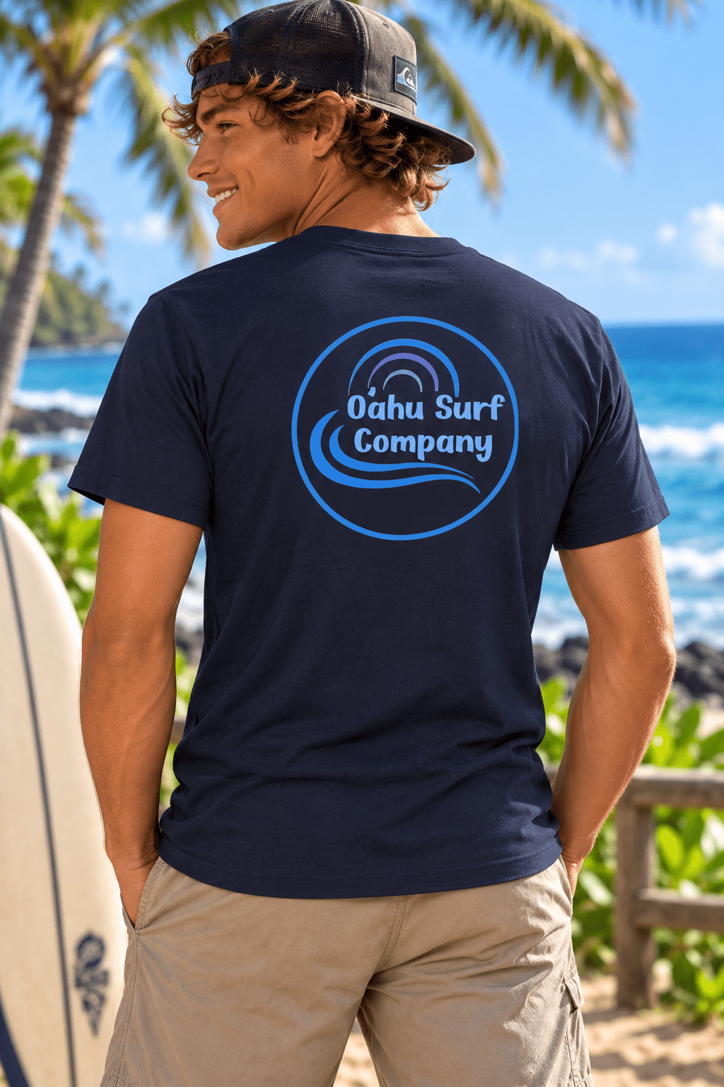 Hawaii Ocean Wave Unisex V-Neck T-Shirt - O'ahu Surf Company