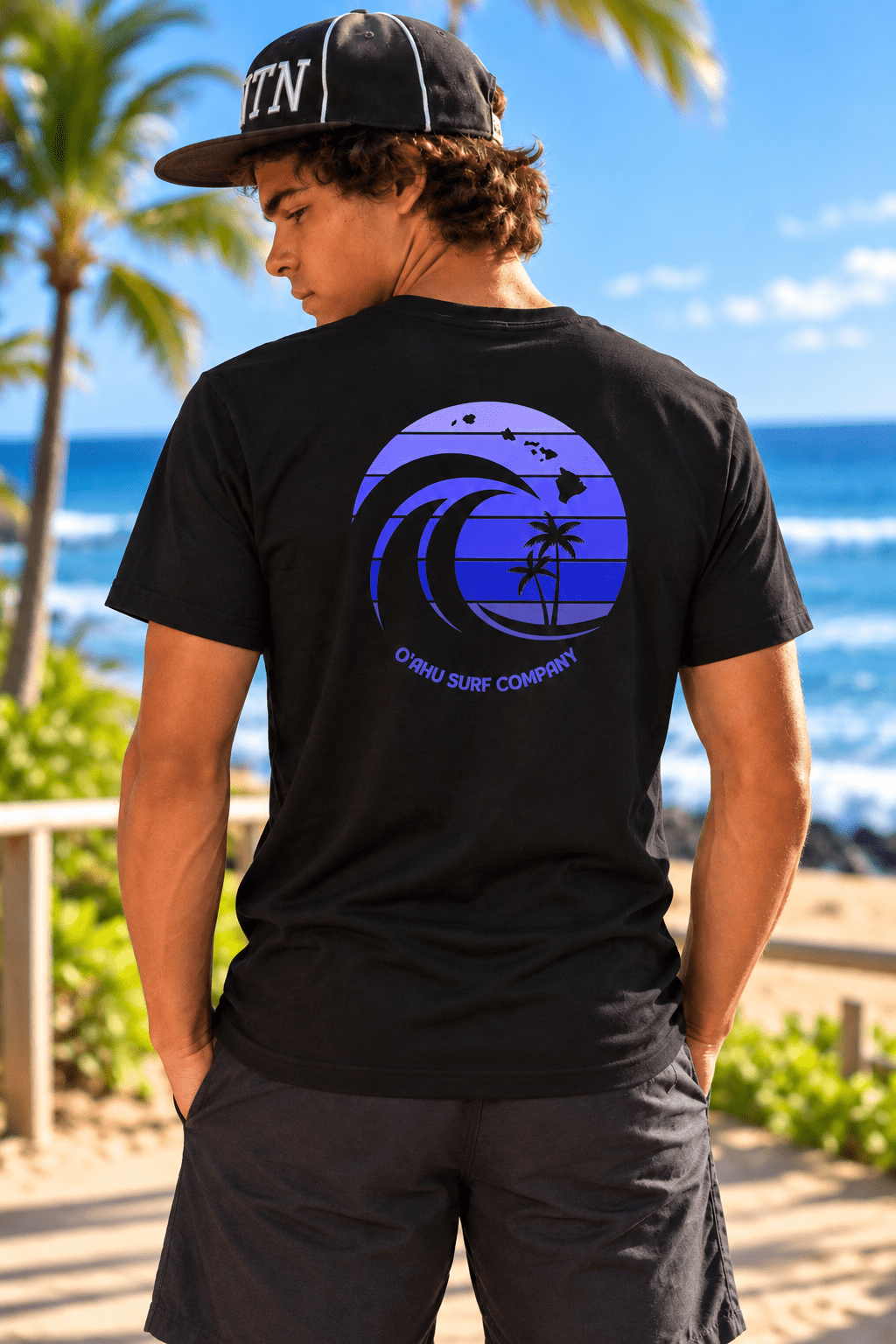 Hawaii Ocean Wave V-Neck T-Shirt - O'ahu Surf Company