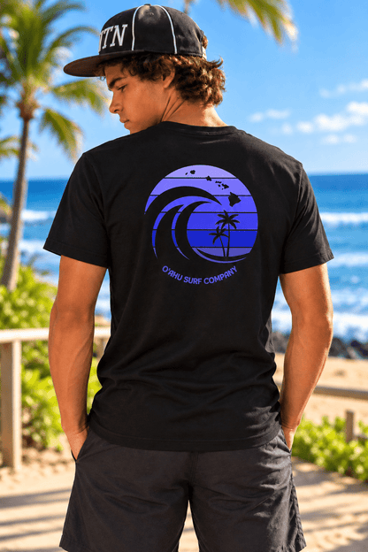 Hawaii Ocean Wave V-Neck T-Shirt - O'ahu Surf Company