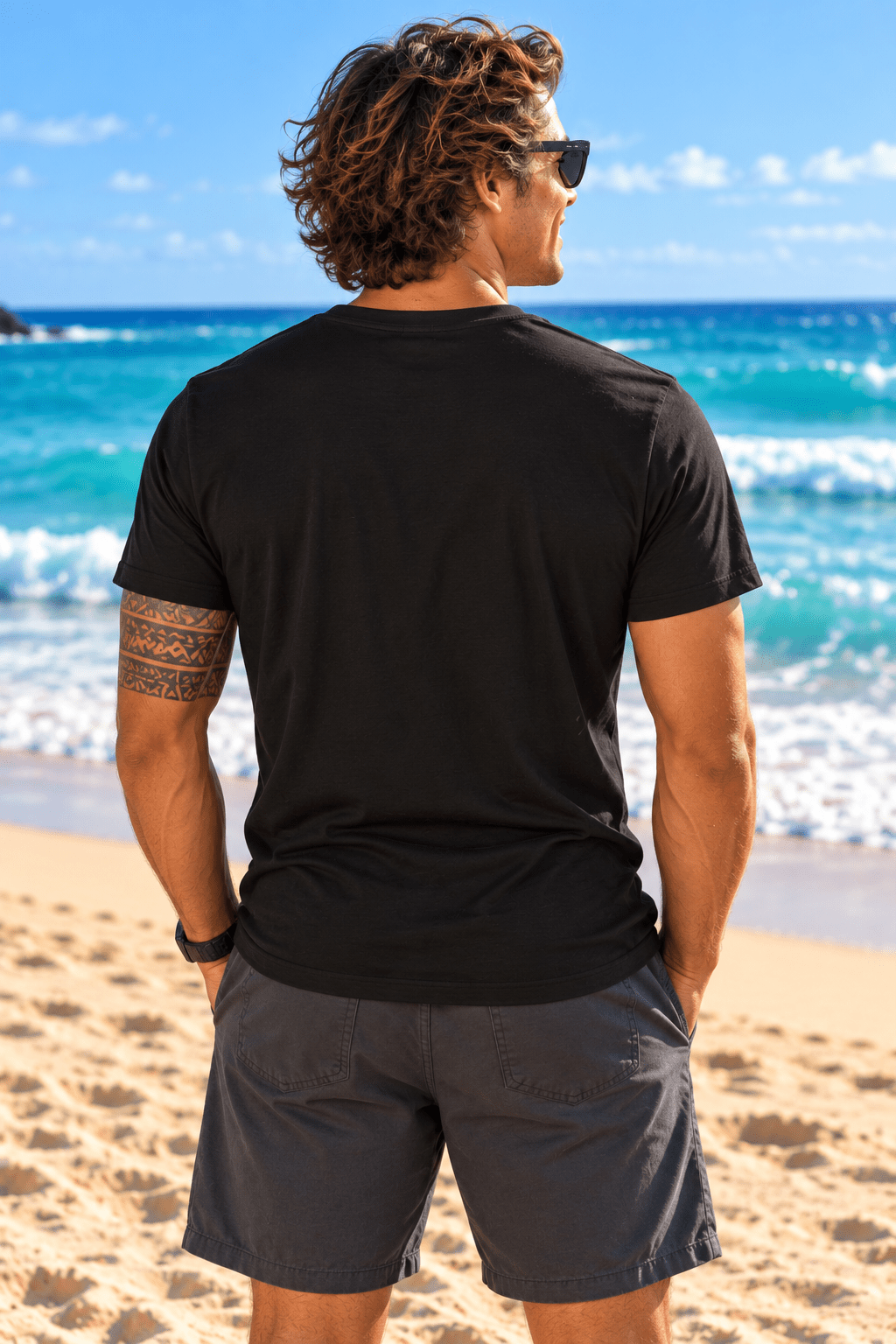 Hawaii Ocean Wave V-Neck T-Shirt - O'ahu Surf Company