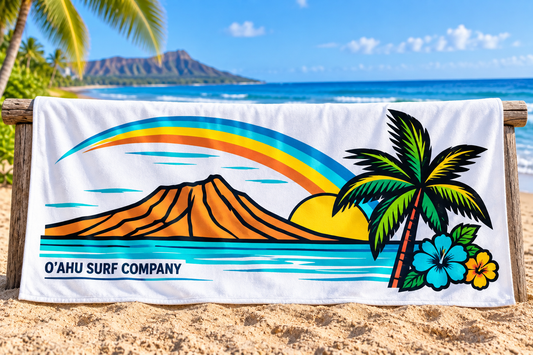 Hawaii Rainbow Beach Towel - O'ahu Surf Company