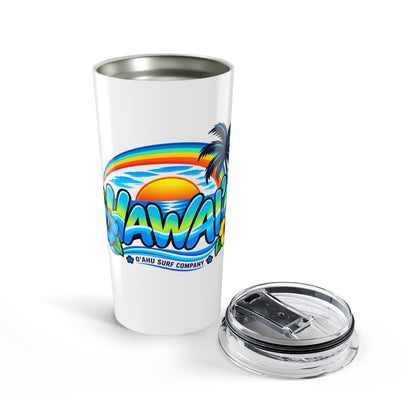 Hawaii Rainbow Travel Tumbler – 20oz Cup | O'ahu Surf Company - O'ahu Surf Company