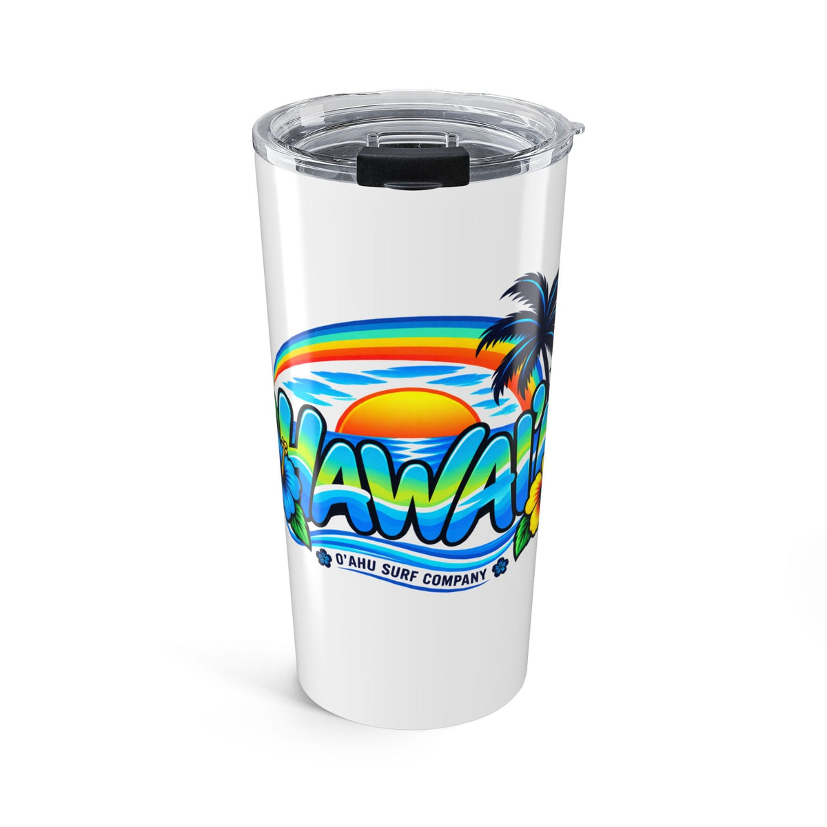 Hawaii Rainbow Travel Tumbler – 20oz Cup | O'ahu Surf Company - O'ahu Surf Company