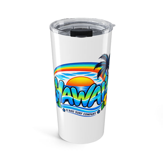 Hawaii Rainbow Travel Tumbler – 20oz Cup | O'ahu Surf Company - O'ahu Surf Company