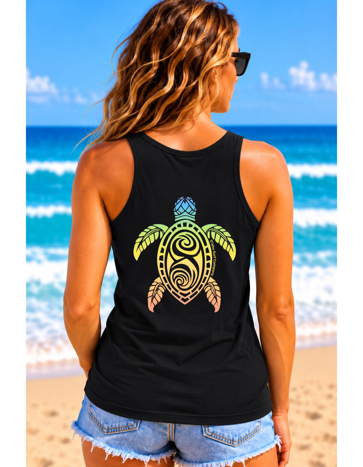 Hawaii Rainbow Turtle Unisex Tank Top - O'ahu Surf Company