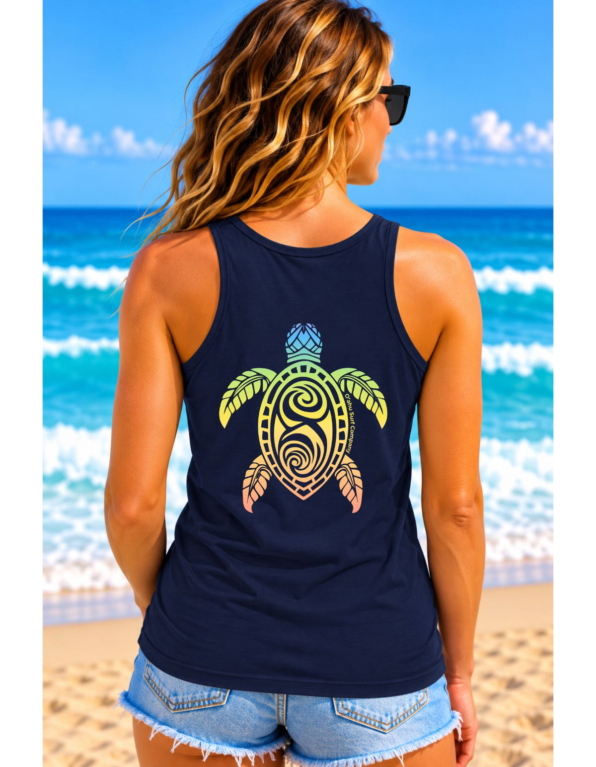 Hawaii Rainbow Turtle Unisex Tank Top - O'ahu Surf Company