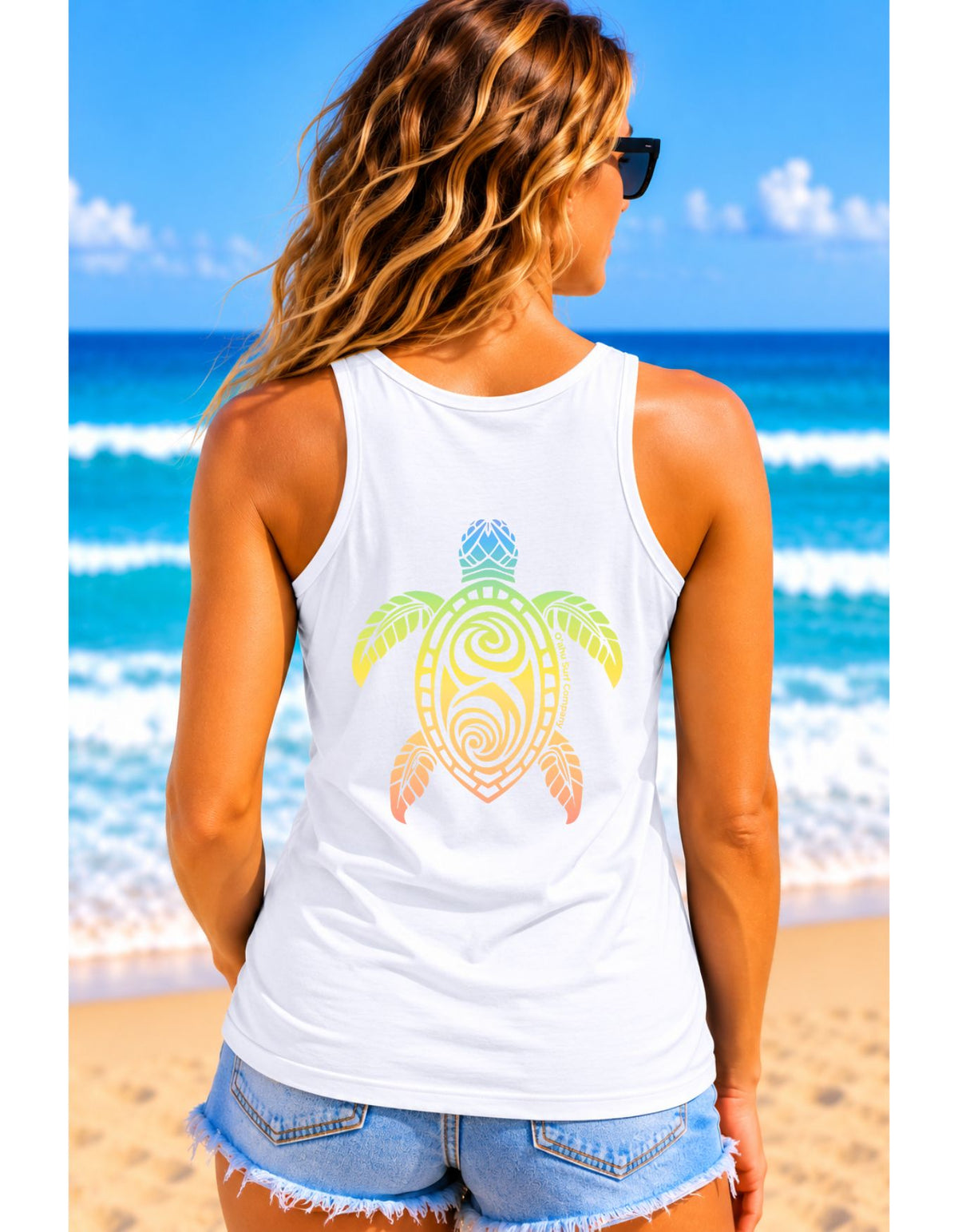 Hawaii Rainbow Turtle Unisex Tank Top - O'ahu Surf Company