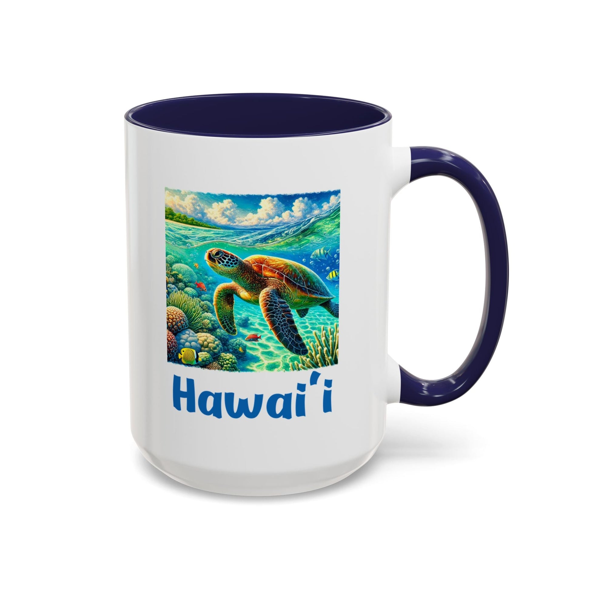 Hawaii Sea Turtle Mug 15oz - O'ahu Surf Company