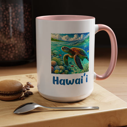 Hawaii Sea Turtle Mug 15oz - O'ahu Surf Company