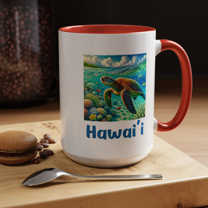 Hawaii Sea Turtle Mug 15oz - O'ahu Surf Company