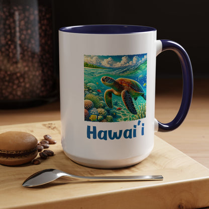 Hawaii Sea Turtle Mug 15oz - O'ahu Surf Company